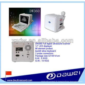 Échographie portable pour la grossesse avec échographie DW360 en mode B blanc et noir ecografo vacunos